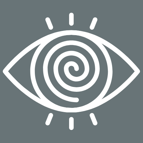 Hypnose Coaching Rosenheim Icon Hypnose Auge mit Spiral-Iris