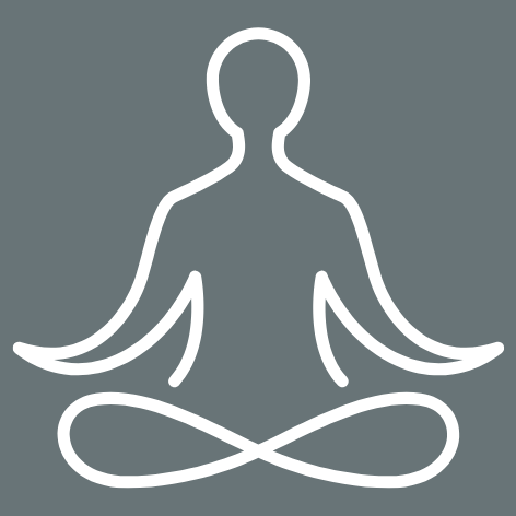 Meditation Achtsamkeit Plum Village Thich Nath Hanh Rosenheim Mindfulness MBSR Icon Meditation: Figur in Meditationssitz